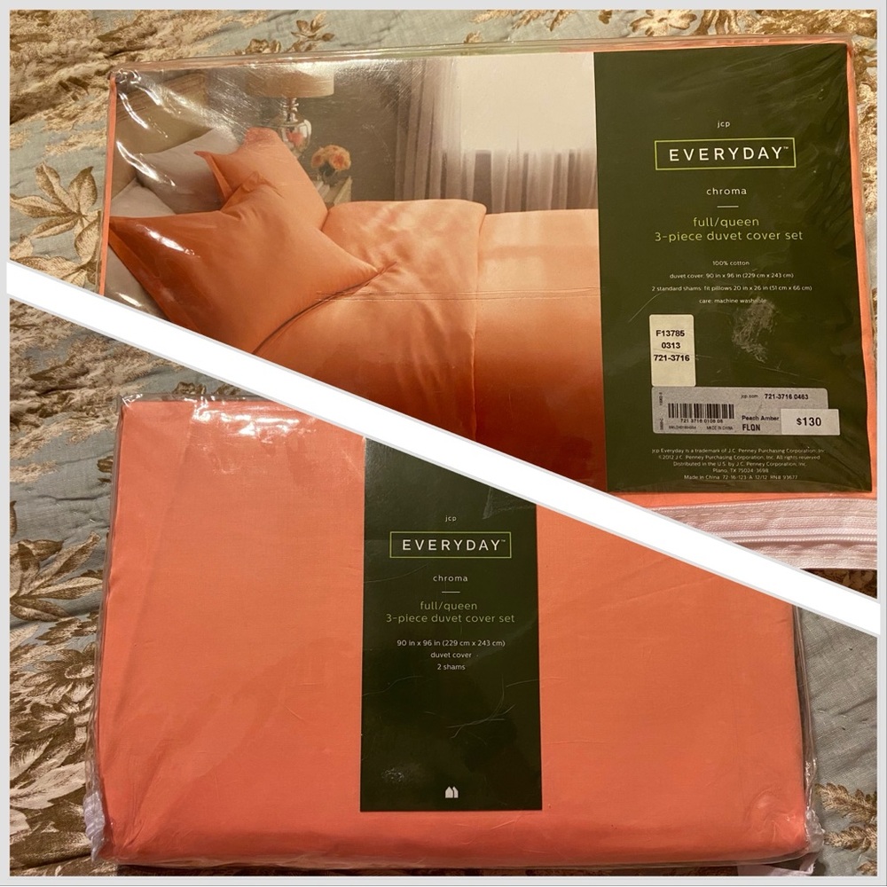 JCP Everyday Chroma Duvet Cover Set F/Q